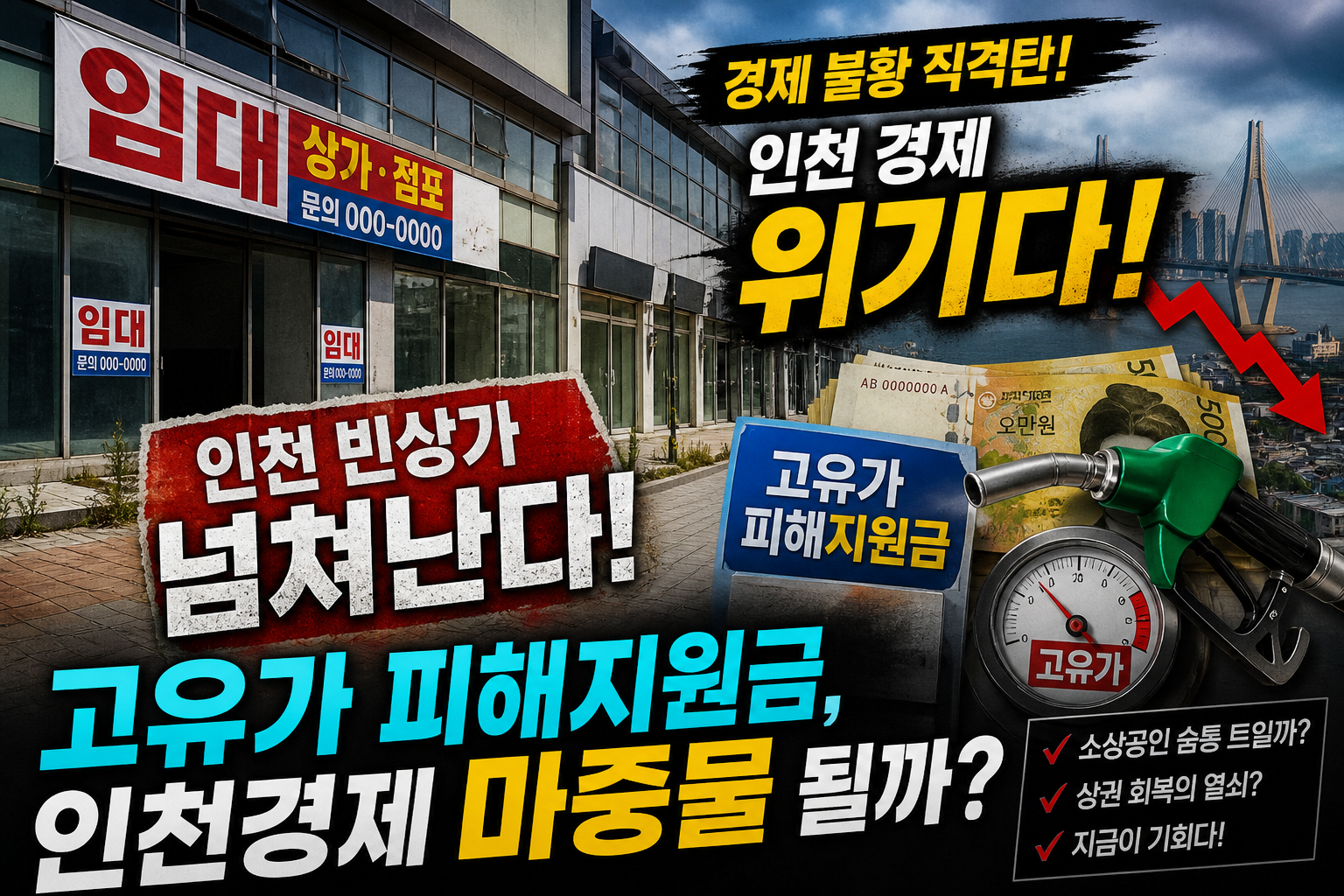 📰 인천 빈상가 급증… 경기 침체 속 상권 ‘적신호’고유가 피해지원금, 지역경제 마중물 될까